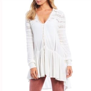 NWT Free People white button down tunic